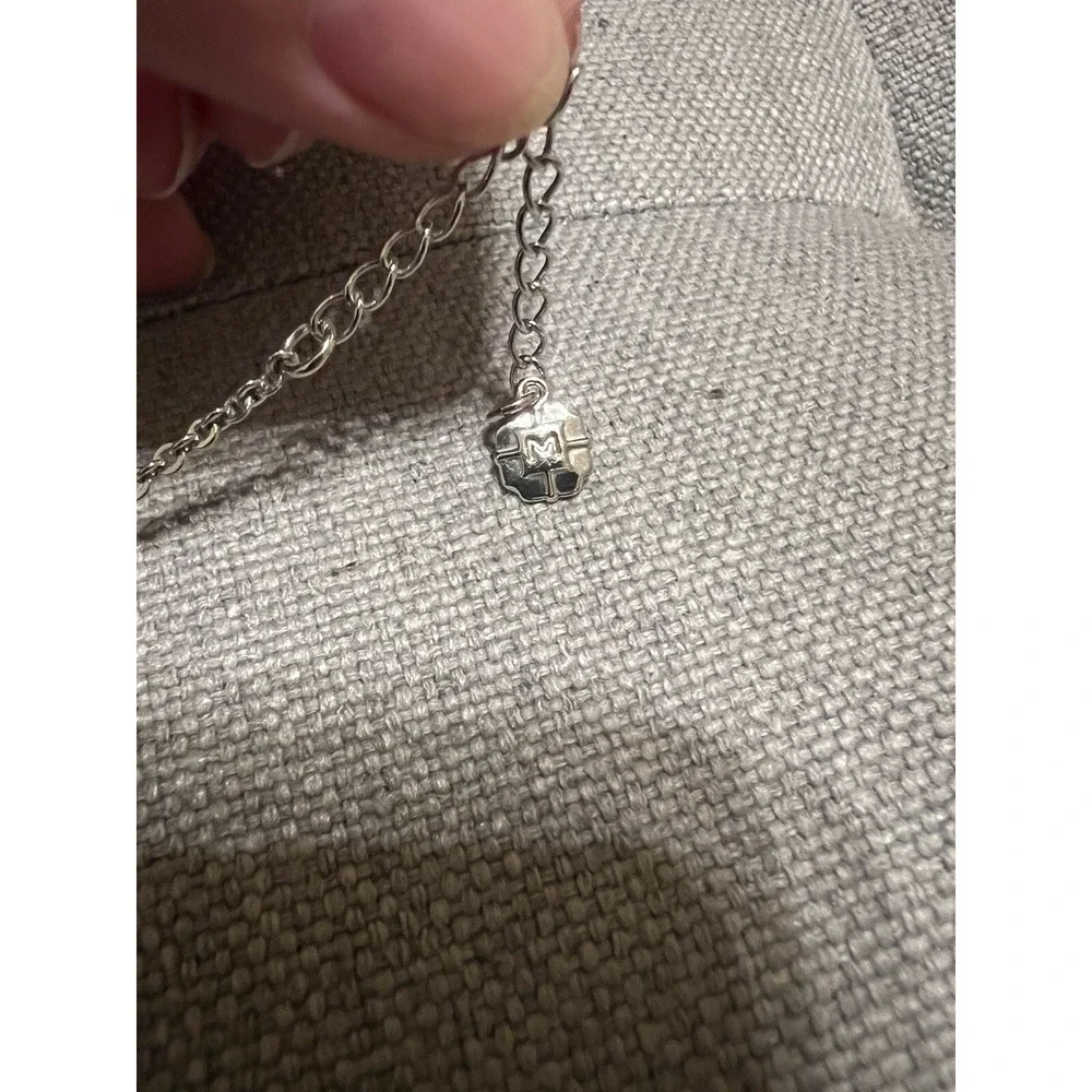 Monet Diamond Cut Beads Silver Color‎ Metal Beaded Necklace 27 Inches New